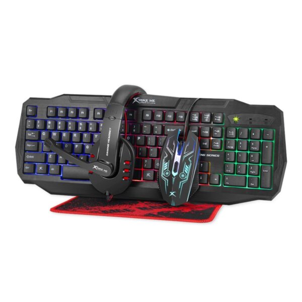 XTRIKE ME KIT SOURIS / CLAVIER / TAPIS / CASQUE RGB CM-406